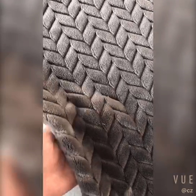Sıcak Battaniye için Jakarlı 250gsm Yumuşak Flanel Kumaş 150D