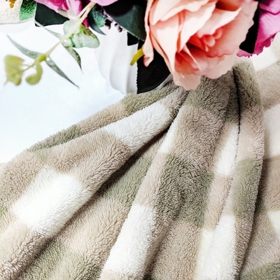 Ekose Baskılı Shu Velveteen Kumaş %100 Polyester 280gsm