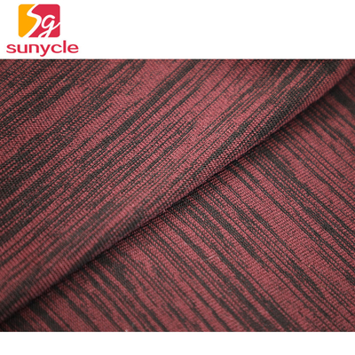 Kısa Kollu Giysiler için Kırmızı ve Siyah 100 Pamuklu Tek Jersey Kumaş 180gsm