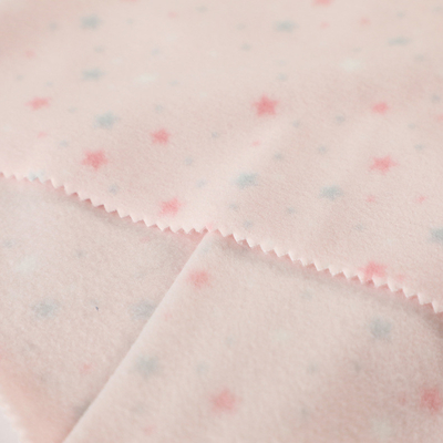 %100 Polyester Yumuşak Fırçalı Polyester Kumaş Baskılı Çift Taraflı