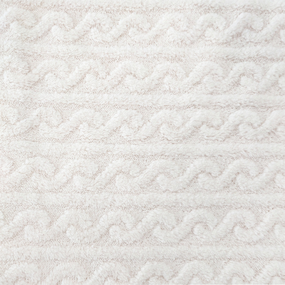 Kış Pijamaları için Beyaz Battaniye Peluş Shu Velveteen Kumaş 270 GSM Yumuşak Sherpa