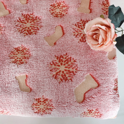 Çözgü Örme 270 GSM Flanel Polar Kumaş Altın Folyo ile Kaplanmış% 100 Polyester