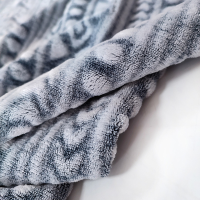 Kesim Tasarımlı Geri Baskılı Flanel Polar Battaniye Kumaş 240GSM