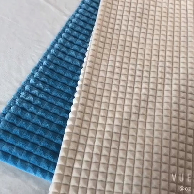 Jakarlı Makaslı Flanel Polar Kumaş Tek Taraflı Düz ​​Renk Pillowslips Kanepe Örtüsü için
