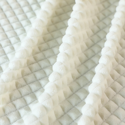 Jakarlı Makaslı Flanel Polar Kumaş Tek Taraflı Düz ​​Renk Pillowslips Kanepe Örtüsü için