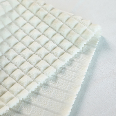 Jakarlı Makaslı Flanel Polar Kumaş Tek Taraflı Düz ​​Renk Pillowslips Kanepe Örtüsü için