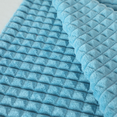 Jakarlı Makaslı Flanel Polar Kumaş Tek Taraflı Düz ​​Renk Pillowslips Kanepe Örtüsü için
