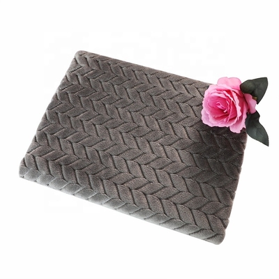 Sıcak Battaniye için Jakarlı 250gsm Yumuşak Flanel Kumaş 150D