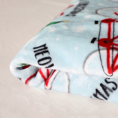 Döşemelik Oyuncak Battaniyeler için Baskılı Noel Flanel Polar Kumaş 300gsm