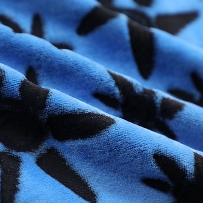 Çift Taraflı Yumuşak Flanel Polar Kumaş Baskılı Yatak Örtüsü Pijama İçin Kırpılmış