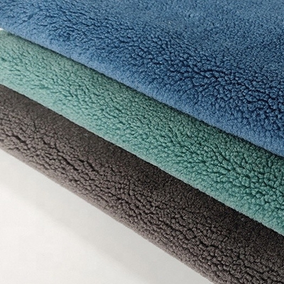 Pillowslip Çanta için Düz Renk Polyester Sherpa Polar Kumaş 490gsm