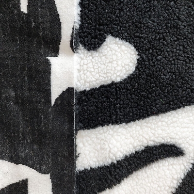 650gsm 100% Polyester Yumuşak Sherpa Polar Kumaş Ceket Çanta İplik Boyalı İçin