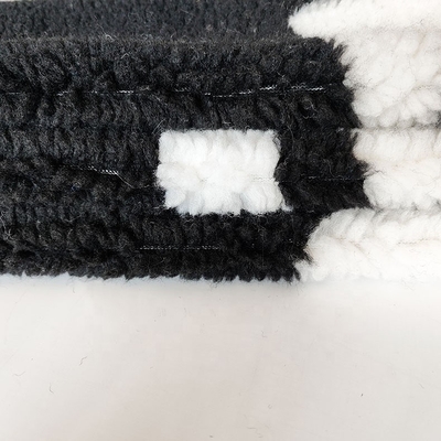 650gsm 100% Polyester Yumuşak Sherpa Polar Kumaş Ceket Çanta İplik Boyalı İçin