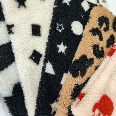 650gsm 100% Polyester Yumuşak Sherpa Polar Kumaş Ceket Çanta İplik Boyalı İçin