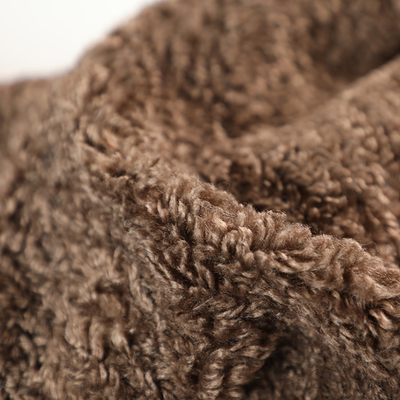 Düz Renk Faux Sherpa Polar Kumaş Teddy Bear 300gsm Outdoor Coat Sıcak
