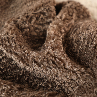 Düz Renk Faux Sherpa Polar Kumaş Teddy Bear 300gsm Outdoor Coat Sıcak