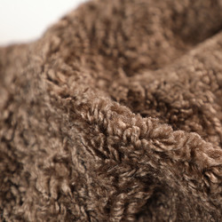 Düz Renk Faux Sherpa Polar Kumaş Teddy Bear 300gsm Outdoor Coat Sıcak