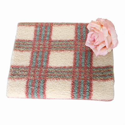 188F Tek Taraflı Kahverengi Sherpa Kumaş Pillowslip Ev Tekstili Kazak için% 100 Polyester