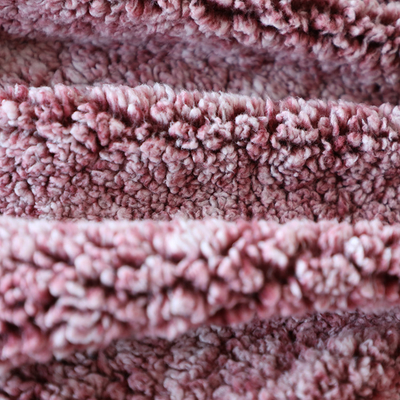 Mavi Shu Kadife Kumaş 180gsm 100% Polyester Pijama Kaban için Tek Taraflı Arka
