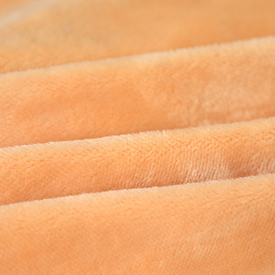 Pillowslip Kanepe Örtüsü için Katı Turuncu Tek Taraflı Shu Kadife Kumaş 150gsm Kısa Peluş