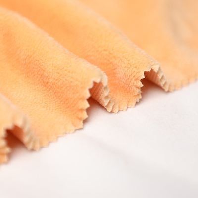 Pillowslip Kanepe Örtüsü için Katı Turuncu Tek Taraflı Shu Kadife Kumaş 150gsm Kısa Peluş