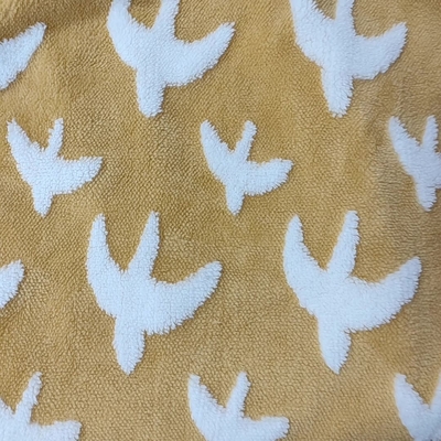 Jakarlı Shu Kadife Kumaş 300gsm Ceket Kanepe Örtüsü için% 100 Polyester Peluş Polar Kumaş