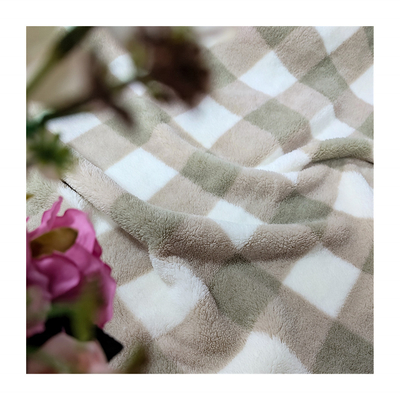 Ekose Baskılı Shu Velveteen Kumaş %100 Polyester 280gsm