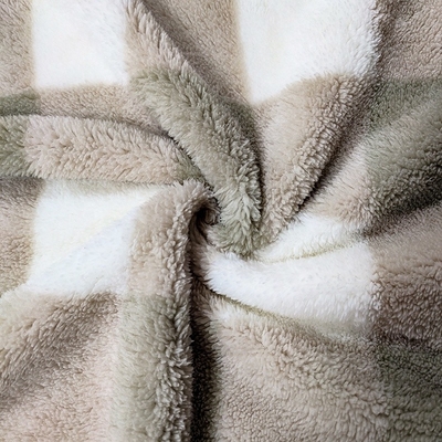Ekose Baskılı Shu Velveteen Kumaş %100 Polyester 280gsm