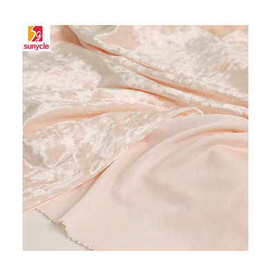 Spandex Polyester Pembe Kadife Kumaş 150D 288F 240gsm