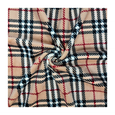 Ayakkabı Kanepe Örtüsü için 240gsm Süper Yumuşak Flanel Kumaş 288F Polyester Spandex