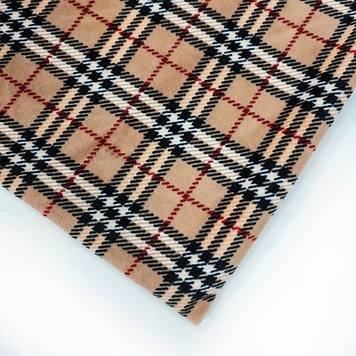Ayakkabı Kanepe Örtüsü için 240gsm Süper Yumuşak Flanel Kumaş 288F Polyester Spandex