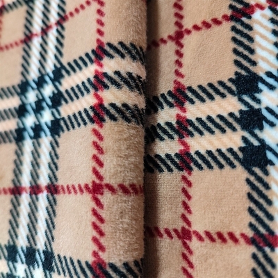 Ayakkabı Kanepe Örtüsü için 240gsm Süper Yumuşak Flanel Kumaş 288F Polyester Spandex