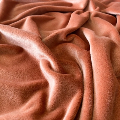 Spandex Polyester Düz Renk Süper Yumuşak Kumaş Mercan Kırmızısı Çift Taraflı
