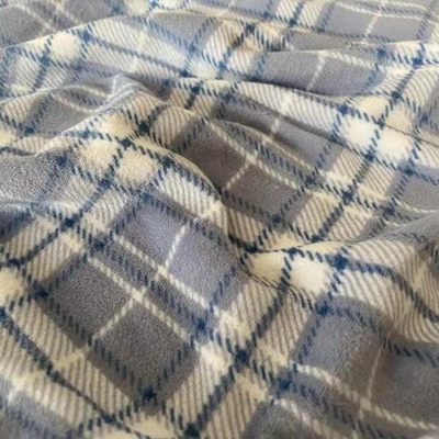 Ayakkabı Giysileri İçin Polyester Klasik Ekose Baskılı Süper Yumuşak Kumaş