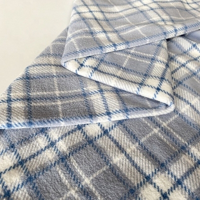 Ayakkabı Giysileri İçin Polyester Klasik Ekose Baskılı Süper Yumuşak Kumaş