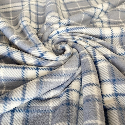 Ayakkabı Giysileri İçin Polyester Klasik Ekose Baskılı Süper Yumuşak Kumaş