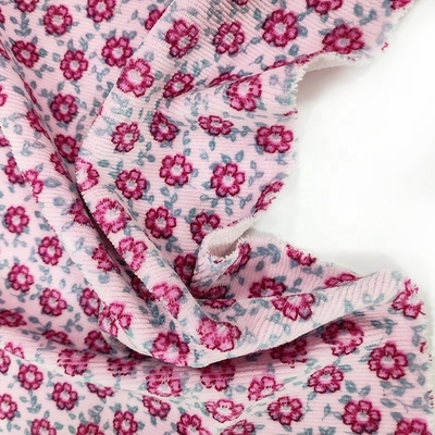 Çiçek Baskılı Jakarlı Kadife Kadife Kumaş 310gsm %100 Polyester