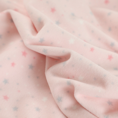 %100 Polyester Yumuşak Fırçalı Polyester Kumaş Baskılı Çift Taraflı