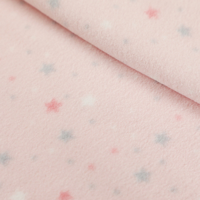 %100 Polyester Yumuşak Fırçalı Polyester Kumaş Baskılı Çift Taraflı