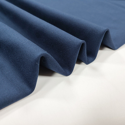 Giysi Sporları için% 100 Pamuklu Interlok Kumaş 250gsm Düz Renk